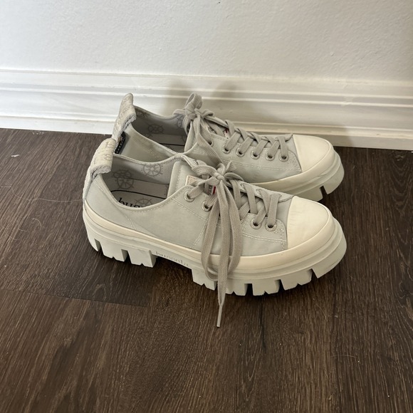 bussola Shoes - Bussola Callidora Sneakers Womens US Size 8 8.5 EU 39 Platform Shoes Light Gray